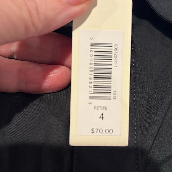 NWT Banana Republic Riley II Tailored Black Shirt Size 4 Petite - Picture 8 of 9